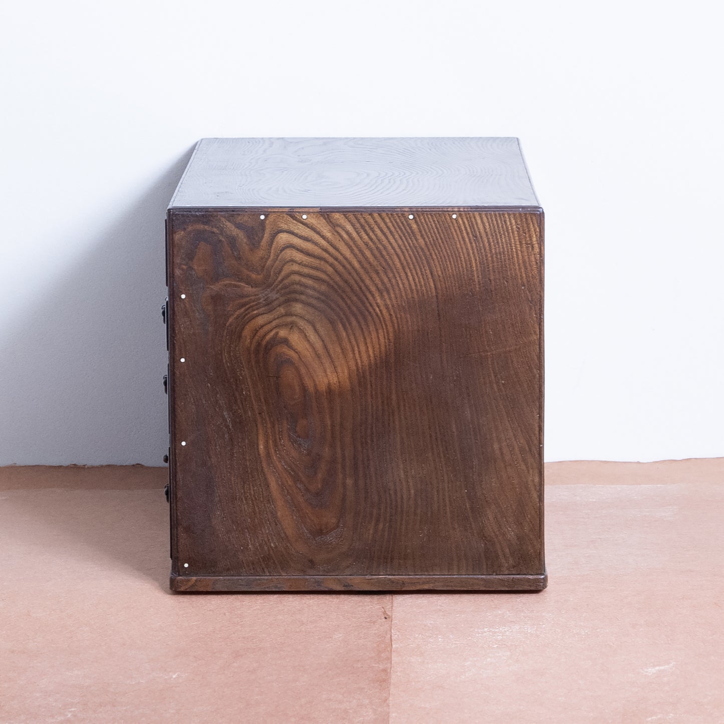 Japanese Antique The Zelkova Wood Grain Miniature Chest (Keyaki Tama-moku Tansu) NIPPONDO