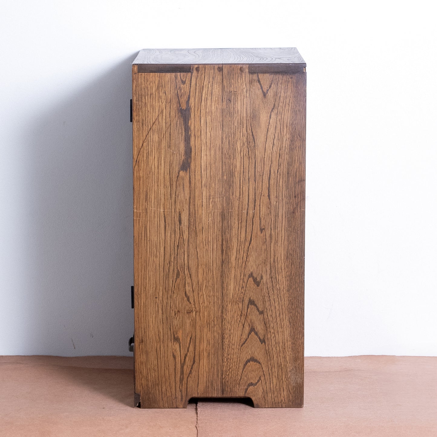 Japanese Antique Ribbed Glass Cupboard with drawers (Grasu Tana) NIPPONDO