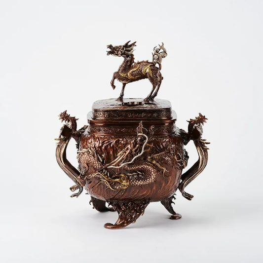 Incense Burner [Qilin , Dragon & PhoenixHandle] (Plating)  NIPPONDO