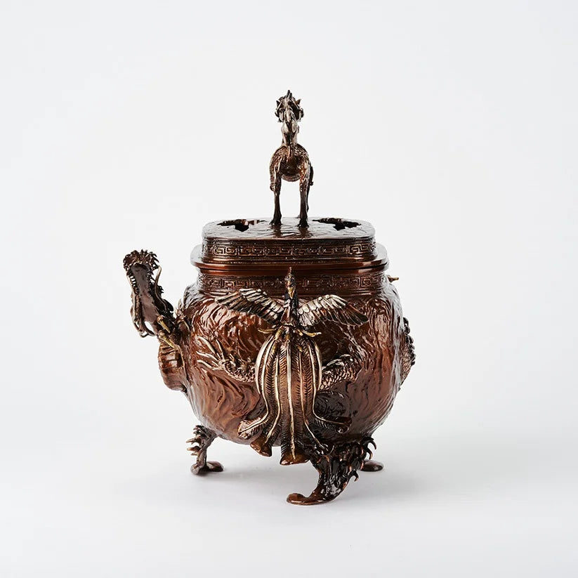 Incense Burner [Qilin , Dragon & PhoenixHandle] (Plating)  NIPPONDO