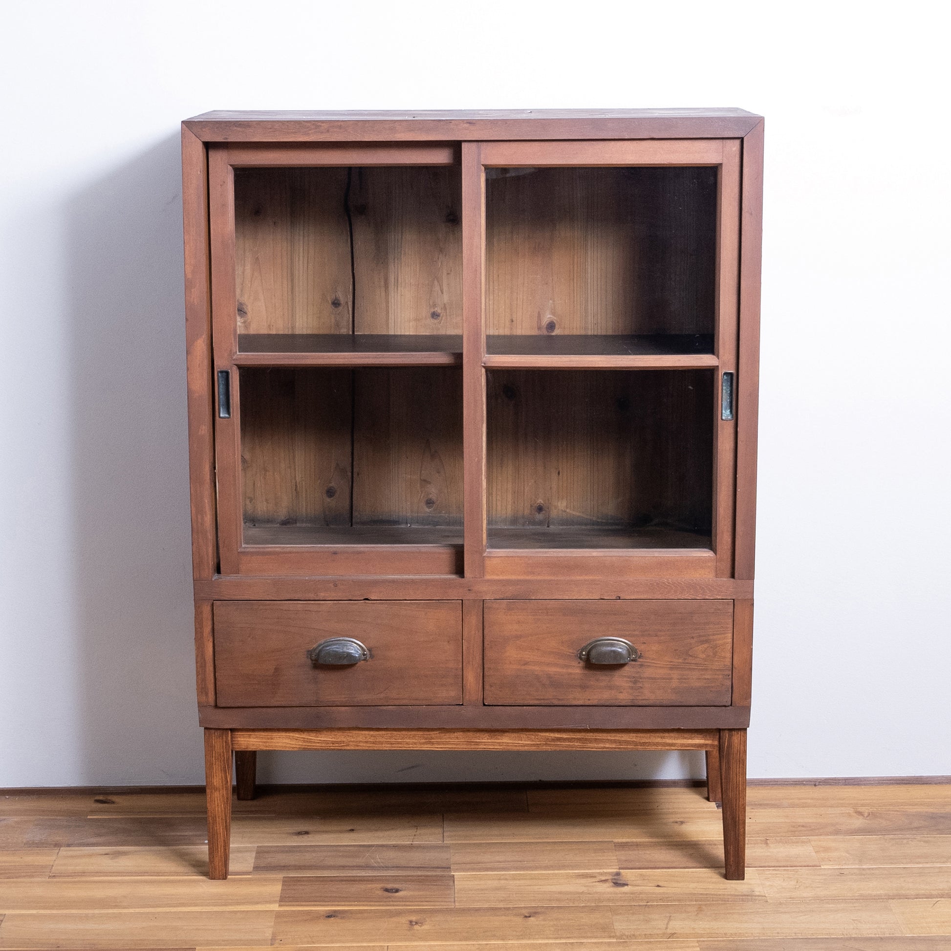 Japanese Antique Glass Cupboard  NIPPONDO