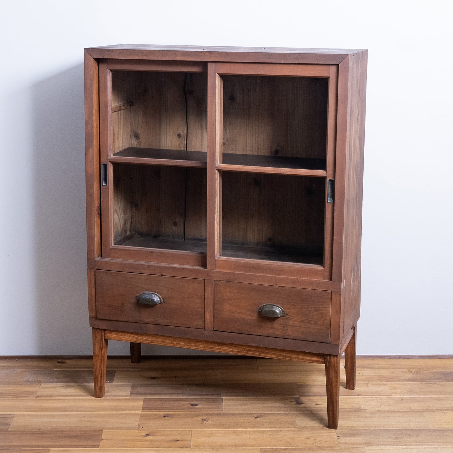 Japanese Antique Glass Cupboard  NIPPONDO