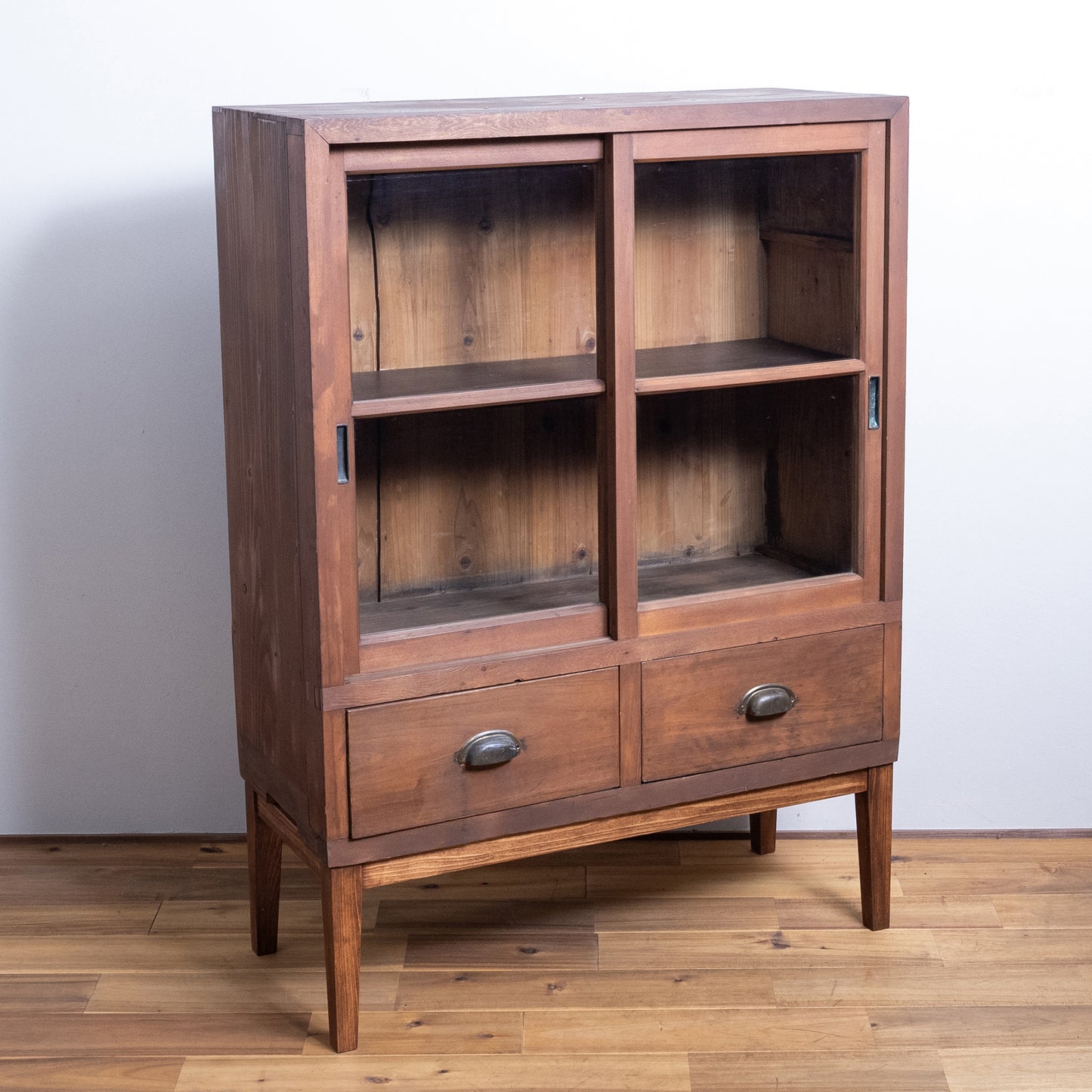 Japanese Antique Glass Cupboard  NIPPONDO