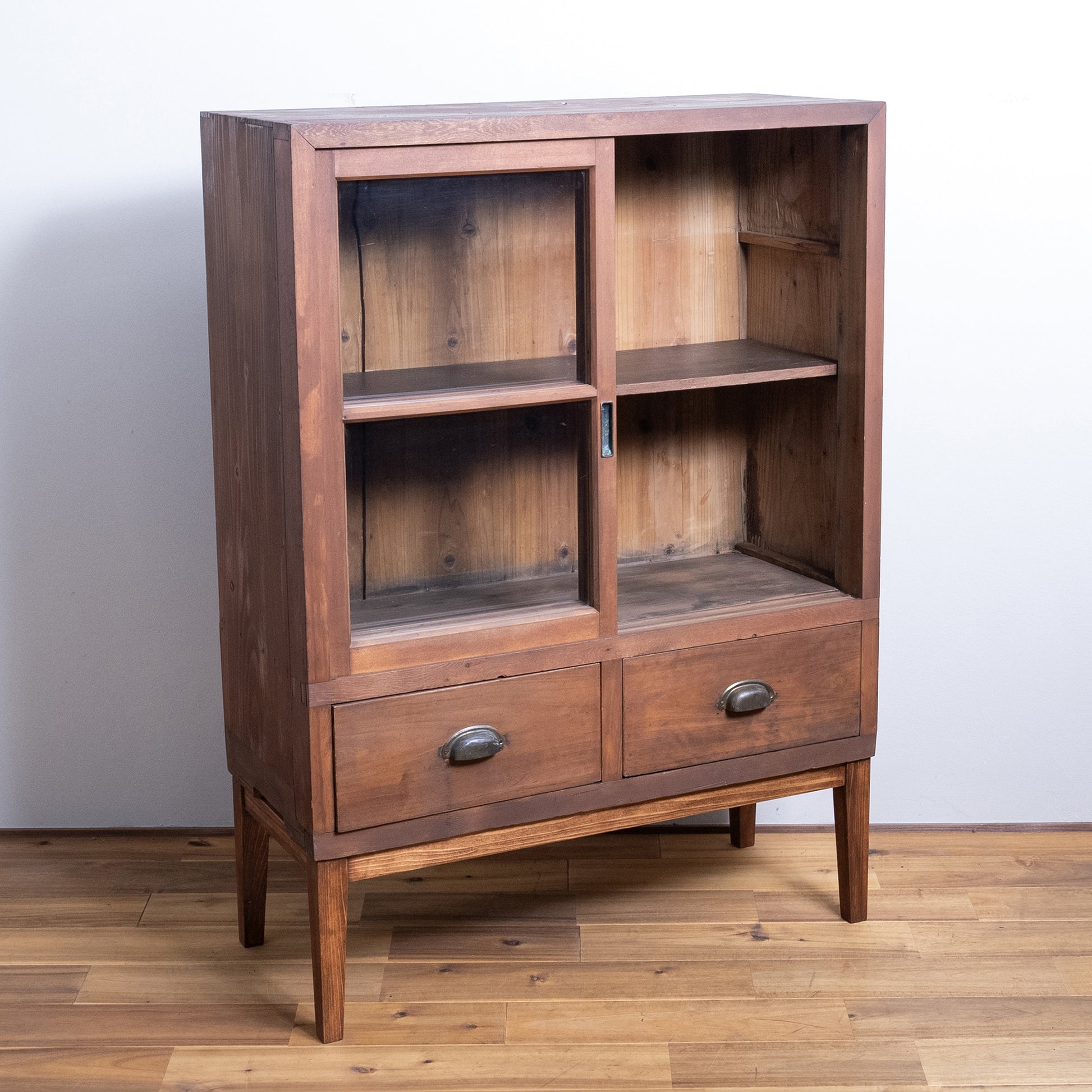 Japanese Antique Glass Cupboard  NIPPONDO