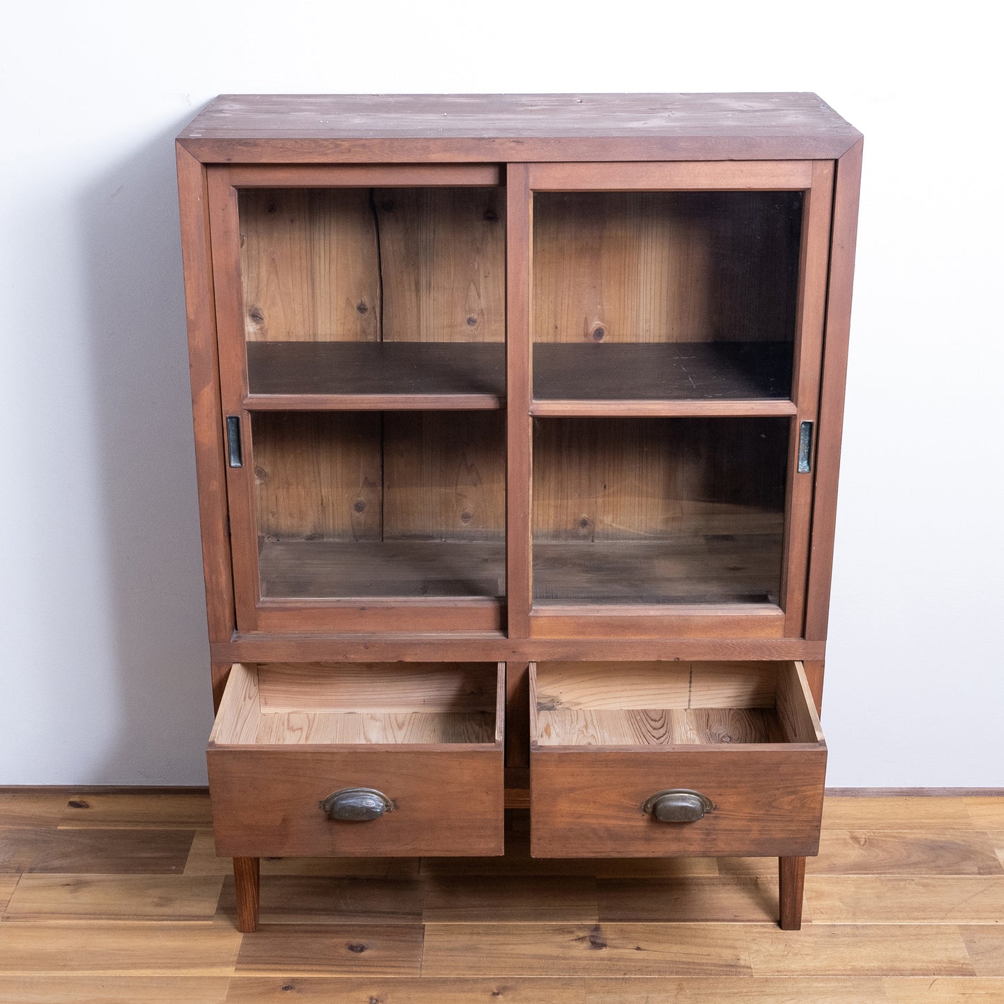 Japanese Antique Glass Cupboard  NIPPONDO