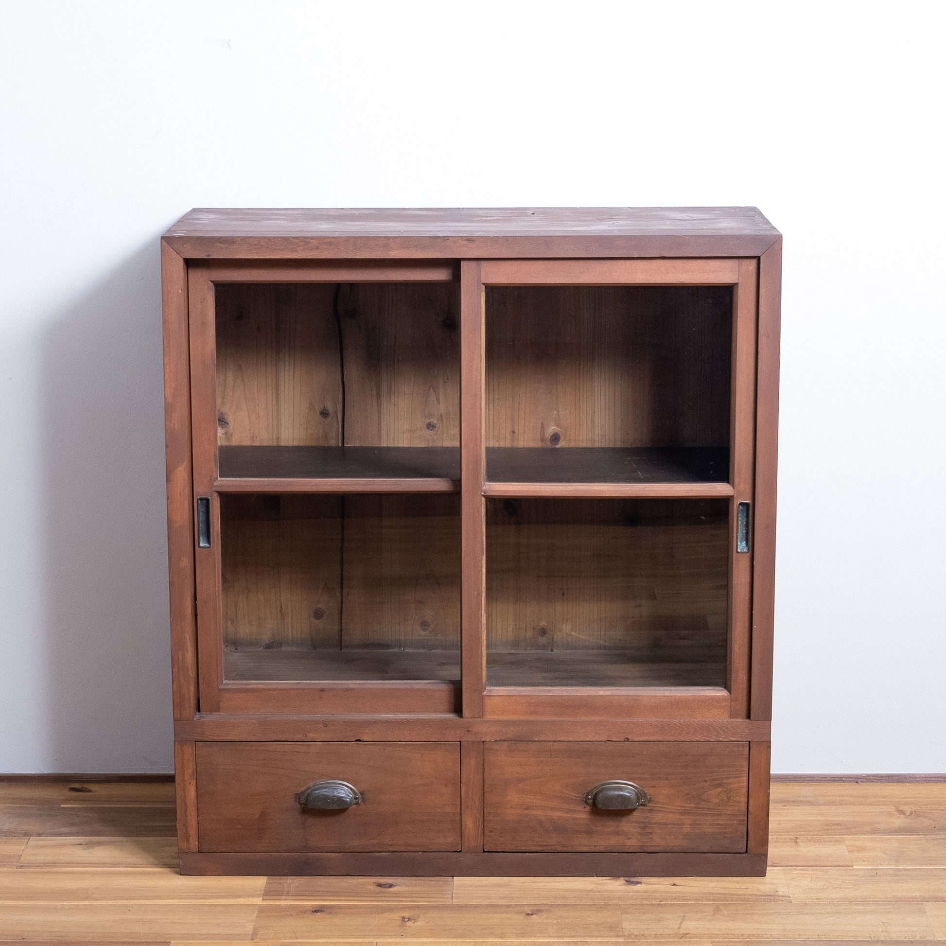 Japanese Antique Glass Cupboard  NIPPONDO