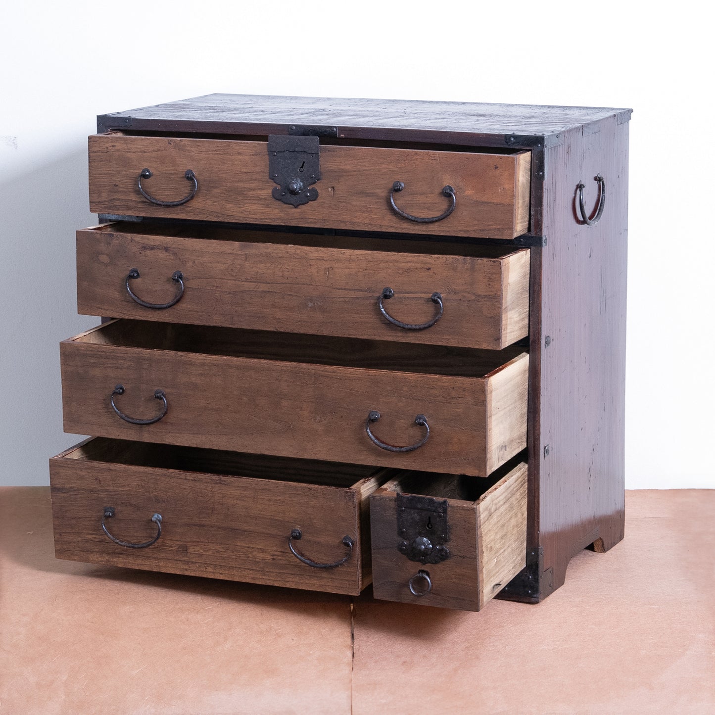 Japanese Antique Tansu Chest (Tansu)  NIPPONDO